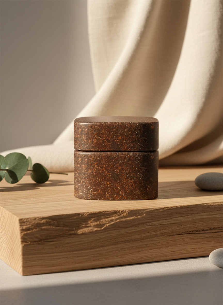 Coir fibre caps for glass bottles